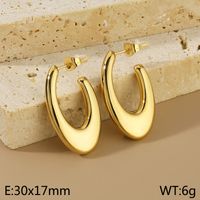 1 Pair Simple Style Geometric 304 Stainless Steel 18K Gold Plated Earrings Ear Studs sku image 8