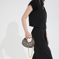 Women's Medium Pu Leather Leopard Sexy Streetwear Zipper Crossbody Bag main image 5