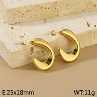 1 Pair Simple Style Geometric 304 Stainless Steel 18K Gold Plated Earrings Ear Studs sku image 3