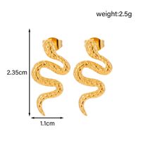 1 Paar IG-Stil Französische Art Einfacher Stil C-Form Geometrisch Schlange Edelstahl 304 Ohrstecker main image 8