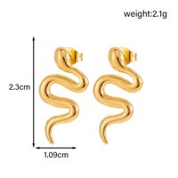 1 Pair IG Style French Style Simple Style C Shape Geometric Snake 304 Stainless Steel Ear Studs main image 9