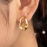 1 Pair IG Style French Style Simple Style C Shape Geometric Snake 304 Stainless Steel Ear Studs main image 10