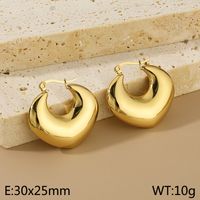 1 Pair Simple Style Geometric 304 Stainless Steel 18K Gold Plated Earrings Ear Studs sku image 8