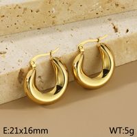 1 Pair Simple Style Geometric 304 Stainless Steel 18K Gold Plated Earrings Ear Studs sku image 9