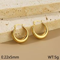 1 Pair Simple Style Geometric 304 Stainless Steel 18K Gold Plated Earrings Ear Studs sku image 11
