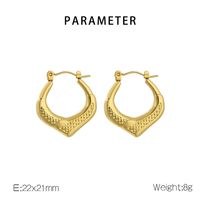 1 Paar Einfacher Stil Geometrisch Edelstahl 304 18 Karat Vergoldet Ohrringe main image 2