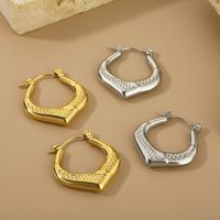1 Paar Einfacher Stil Geometrisch Edelstahl 304 18 Karat Vergoldet Ohrringe main image 3
