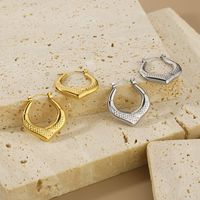 1 Pair Simple Style Geometric 304 Stainless Steel 18K Gold Plated Earrings main image 6