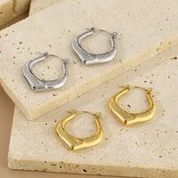 1 Pair Simple Style Geometric 304 Stainless Steel 18K Gold Plated Earrings main image 4