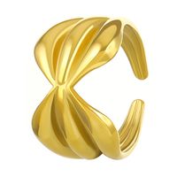 Simple Style Solid Color Titanium Steel 18K Gold Plated Rings In Bulk sku image 5