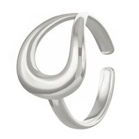 Simple Style Solid Color Titanium Steel 18K Gold Plated Rings In Bulk sku image 3