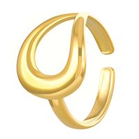 Simple Style Solid Color Titanium Steel 18K Gold Plated Rings In Bulk sku image 6