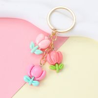 Simple Style Classic Style Flower Alloy Asymmetrical Keychain main image 2