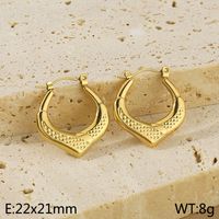 1 Paar Einfacher Stil Geometrisch Edelstahl 304 18 Karat Vergoldet Ohrringe sku image 2