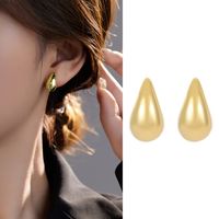 1 Pair IG Style Simple Style Water Droplets Sterling Silver White Gold Plated Gold Plated Ear Studs main image 3