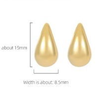 1 Pair IG Style Simple Style Water Droplets Sterling Silver White Gold Plated Gold Plated Ear Studs main image 2
