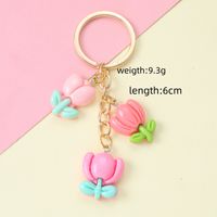 Simple Style Classic Style Flower Alloy Asymmetrical Keychain main image 3