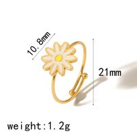 IG Style Simple Style Classic Style Pentagram Heart Shape Flower 304 Stainless Steel 18K Gold Plated Open Rings In Bulk main image 5