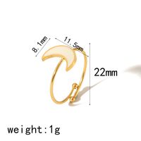 IG Style Simple Style Classic Style Pentagram Heart Shape Flower 304 Stainless Steel 18K Gold Plated Open Rings In Bulk main image 2