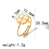 IG Style Simple Style Classic Style Pentagram Heart Shape Flower 304 Stainless Steel 18K Gold Plated Open Rings In Bulk sku image 4