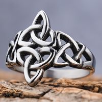 Hip-Hop Streetwear Geometric 304 Stainless Steel Carving Men's Rings main image 1