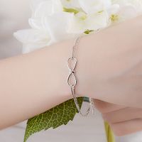 Wholesale Lady Modern Style Sweet Bow Knot Copper Plating Inlay White Gold Plated Zircon Bracelets main image 1