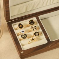 IG Style Simple Style Classic Style Pentagram Heart Shape Flower 304 Stainless Steel 18K Gold Plated Open Rings In Bulk main image 1