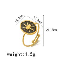 IG Style Simple Style Classic Style Pentagram Heart Shape Flower 304 Stainless Steel 18K Gold Plated Open Rings In Bulk sku image 2