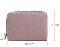 Women's Solid Color PVC Side Zipper Card Holders main image 2