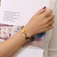 304 Stainless Steel Resin Simple Style Beaded Round Bracelets main image 10