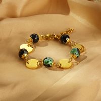 304 Stainless Steel Resin Simple Style Beaded Round Bracelets main image 4