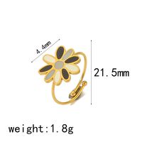 IG Style Simple Style Classic Style Pentagram Heart Shape Flower 304 Stainless Steel 18K Gold Plated Open Rings In Bulk sku image 6