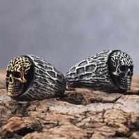 Hip-Hop Streetwear Crown 304 Stainless Steel Carving Men's Rings main image 7