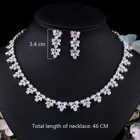 Copper Silver Plated Casual Simple Style Plating Inlay Leaf Artificial Gemstones Jewelry Set main image 2