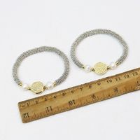 Wholesale Elegant Vintage Style Luxurious Round Copper Pearl Plating Bracelets main image 7