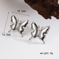 1 Pair Simple Style Commute Butterfly Plating 304 Stainless Steel 18K Gold Plated Ear Studs main image 2
