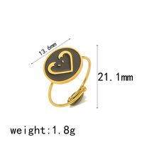 IG Style Simple Style Classic Style Pentagram Heart Shape Flower 304 Stainless Steel 18K Gold Plated Open Rings In Bulk sku image 8