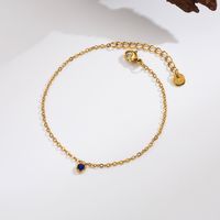 304 Stainless Steel 18K Gold Plated Vintage Style Simple Style Commute Inlay Round Zircon Bracelets main image 3