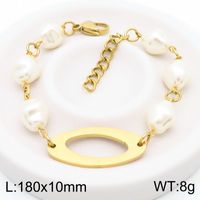 304 Stainless Steel Resin Simple Style Beaded Round Bracelets sku image 2