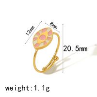 IG Style Cute Classic Style Heart Shape Butterfly Fish 304 Stainless Steel 18K Gold Plated Open Rings In Bulk main image 3