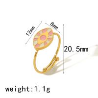 IG-Stil Süß Klassischer Stil Herzform Schmetterling Fisch Edelstahl 304 18 Karat Vergoldet Offener Ring In Masse sku image 2