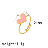 IG Style Cute Classic Style Heart Shape Butterfly Fish 304 Stainless Steel 18K Gold Plated Open Rings In Bulk main image 5