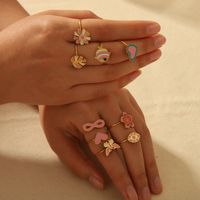 IG Style Cute Classic Style Heart Shape Butterfly Fish 304 Stainless Steel 18K Gold Plated Open Rings In Bulk main image 8