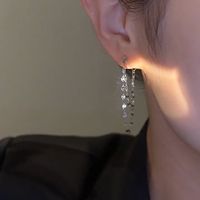 1 Piece Elegant Lady Geometric Tassel Copper Drop Earrings main image 3
