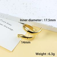 Basic Modern Style Classic Style Irregular Solid Color Snake 304 Stainless Steel 14K Gold Plated Open Rings In Bulk main image 2