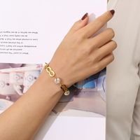 304 Stainless Steel Resin Simple Style Round Bracelets main image 9