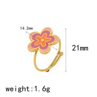 IG Style Cute Classic Style Heart Shape Butterfly Fish 304 Stainless Steel 18K Gold Plated Open Rings In Bulk sku image 6