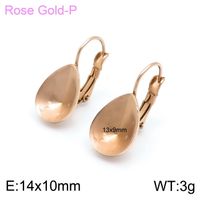 304 Stainless Steel 18K Gold Plated Basic Modern Style Classic Style Water Droplets Solid Color Earrings Necklace main image 2