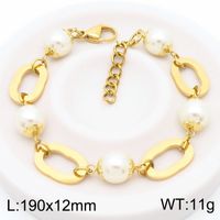 304 Stainless Steel Resin Simple Style Round Bracelets sku image 5