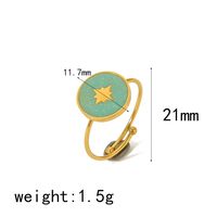 IG Style Cute Classic Style Moon Heart Shape Flower 304 Stainless Steel 18K Gold Plated Open Rings In Bulk sku image 3